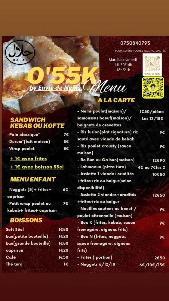 O'55K by Envie de Nems - Menu Image 1